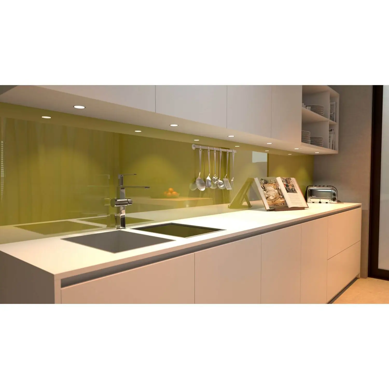 Zenolite Acrylic Kitchen Splashback Panel - 760 X 700mm - Forest 4 Zenolite Acrylic Kitchen Splashback Panel - 760 X 700mm - Forest - Image 2