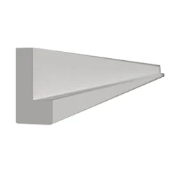 High Gloss/Modern Slab/Handleless Kitchen Cornice/Pelmet (L)2400mm - Gloss White