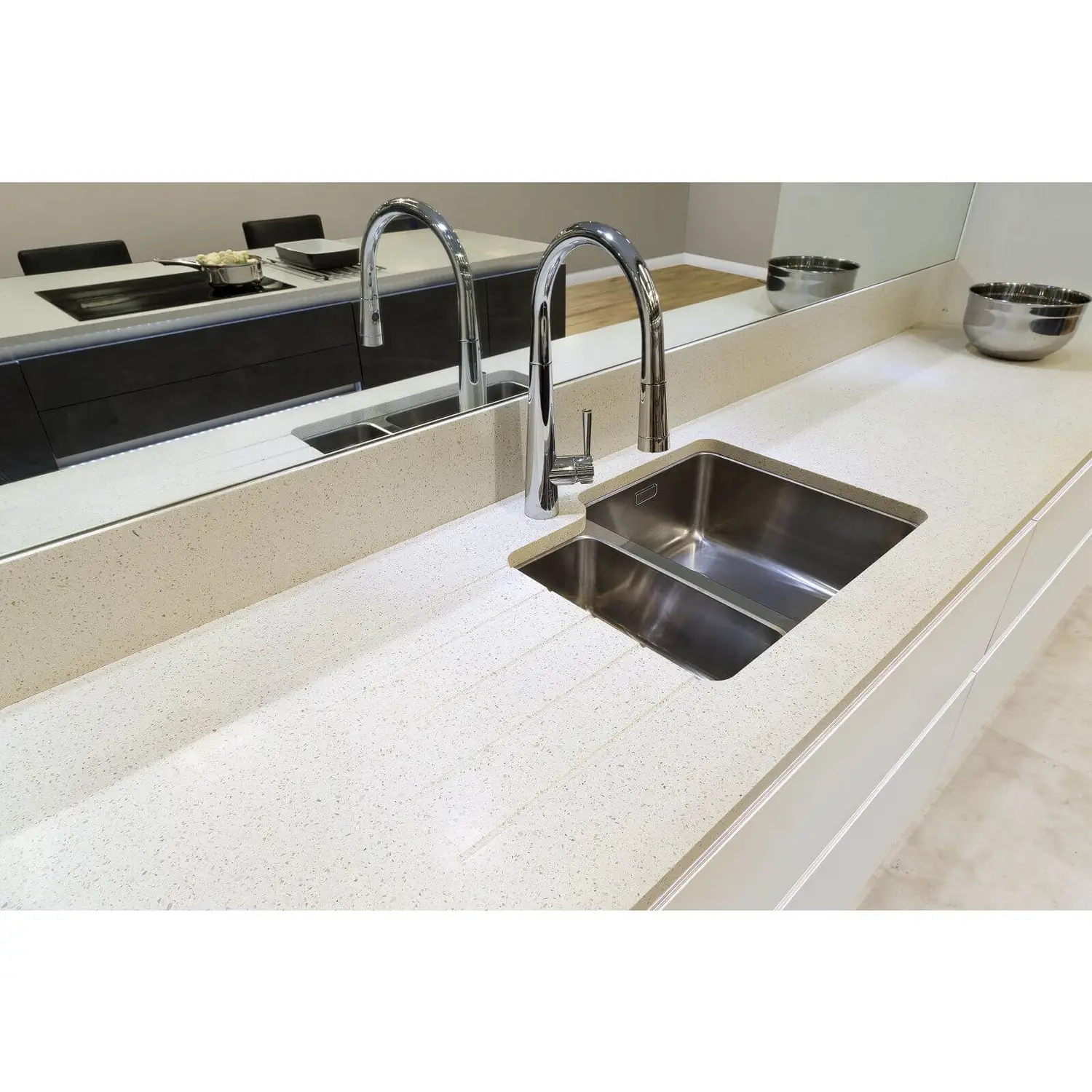 Minerva Grey Crystal Splashback - 305 X 60 X 1.2cm 4 Minerva Grey Crystal Splashback - 305 X 60 X 1.2cm - Image 2