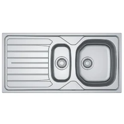 Mezzo Silver Kitchen Sink - 1.5 Bowl