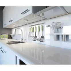 Alusplash Reversible Splashback - 900 X 800mm - Ice White & Ocean Wave