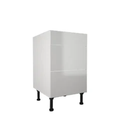 High Gloss Slab White 500mm 3 Drawer Premium Unit