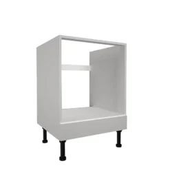 High Gloss Slab White 600mm Built-in Oven Housing Unit