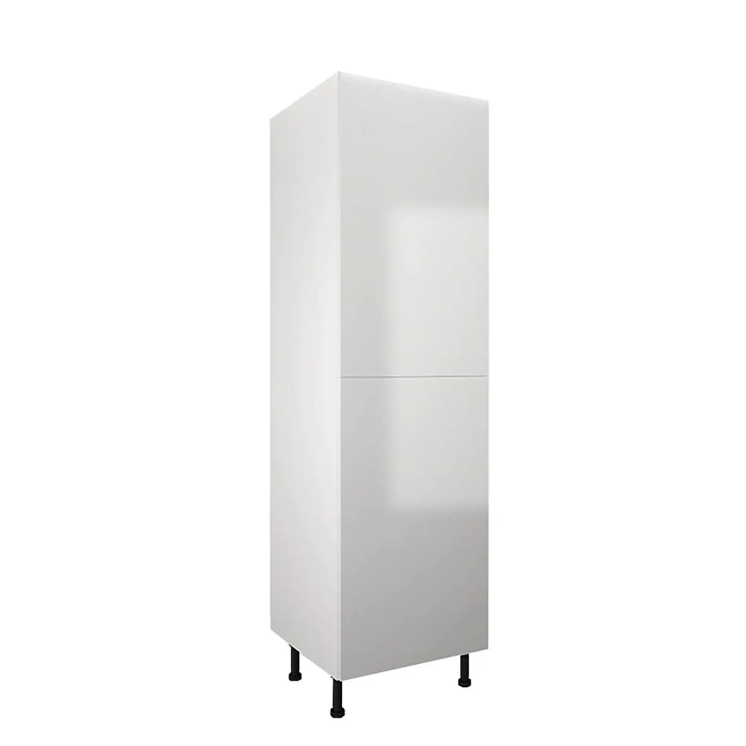 High Gloss Slab White 600mm Larder 50:50 Fridge Freezer Unit 3 High Gloss Slab White 600mm Larder 50:50 Fridge Freezer Unit