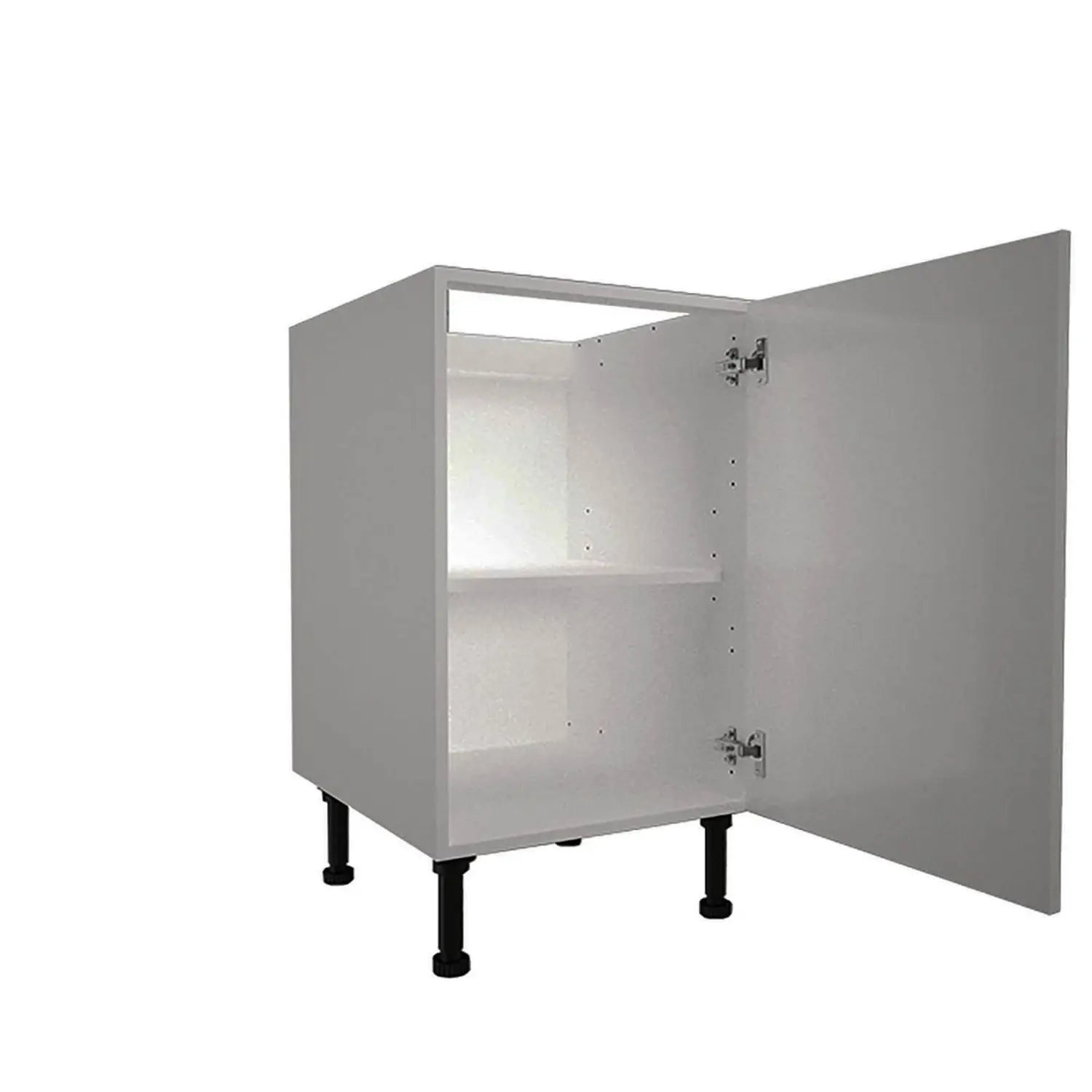 High Gloss Slab Grey 500mm Base Unit 4 High Gloss Slab Grey 500mm Base Unit - Image 2