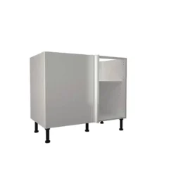 High Gloss Slab Grey 1000mm Corner Base Unit
