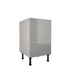 High Gloss Slab Grey 500mm 3 Drawer Premium Unit