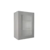 High Gloss Slab Grey 500mm Glass Wall Unit