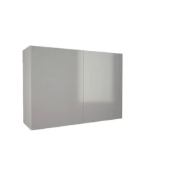 High Gloss Slab Grey 1000mm Wall Unit