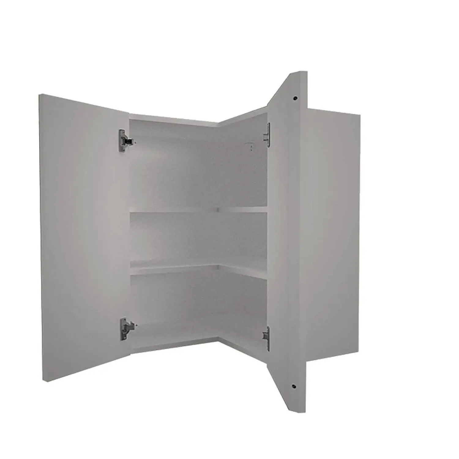 High Gloss Slab Grey 635mm Corner Wall Unit 4 High Gloss Slab Grey 635mm Corner Wall Unit - Image 2