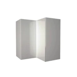 High Gloss Slab Grey 635mm Corner Wall Unit