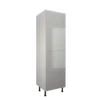 High Gloss Slab Grey 600mm Larder 50:50 Fridge Freezer Unit