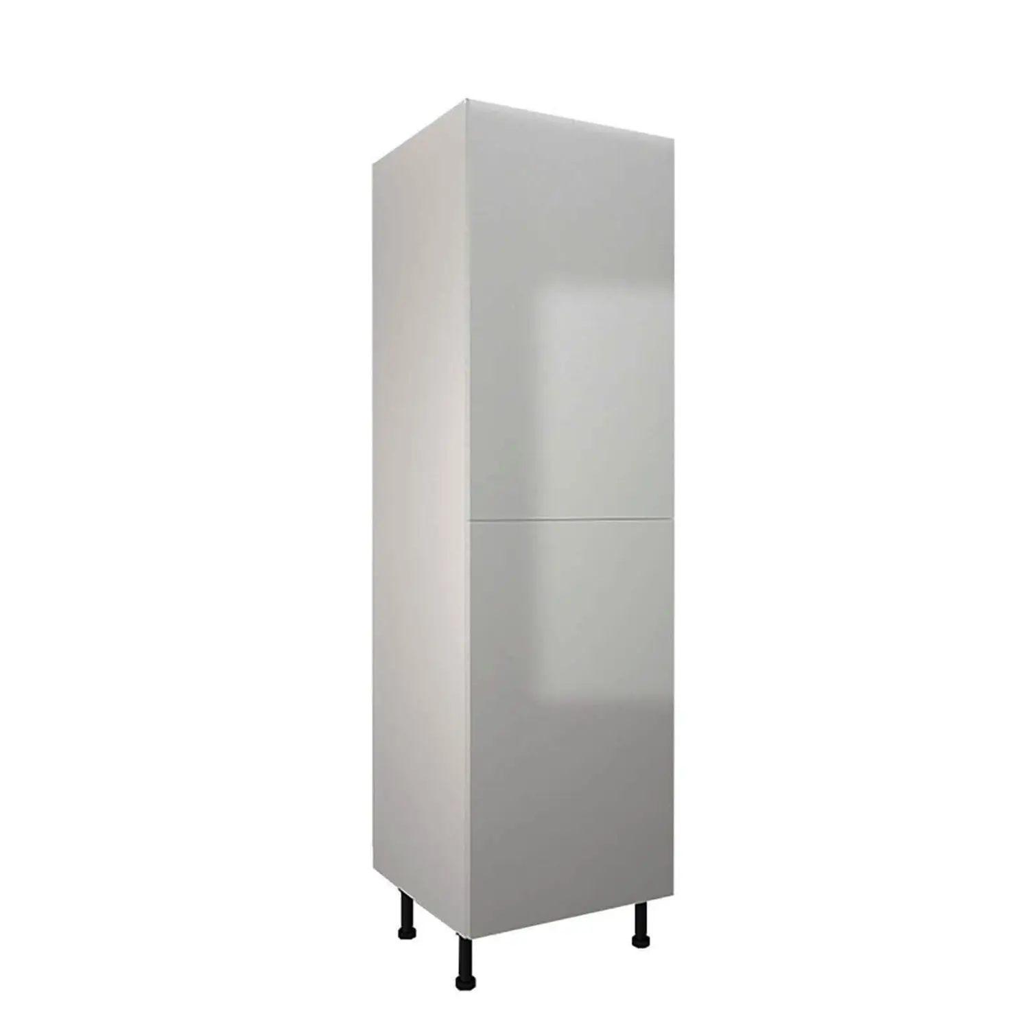 High Gloss Slab Grey 600mm Larder 50:50 Fridge Freezer Unit 3 High Gloss Slab Grey 600mm Larder 50:50 Fridge Freezer Unit