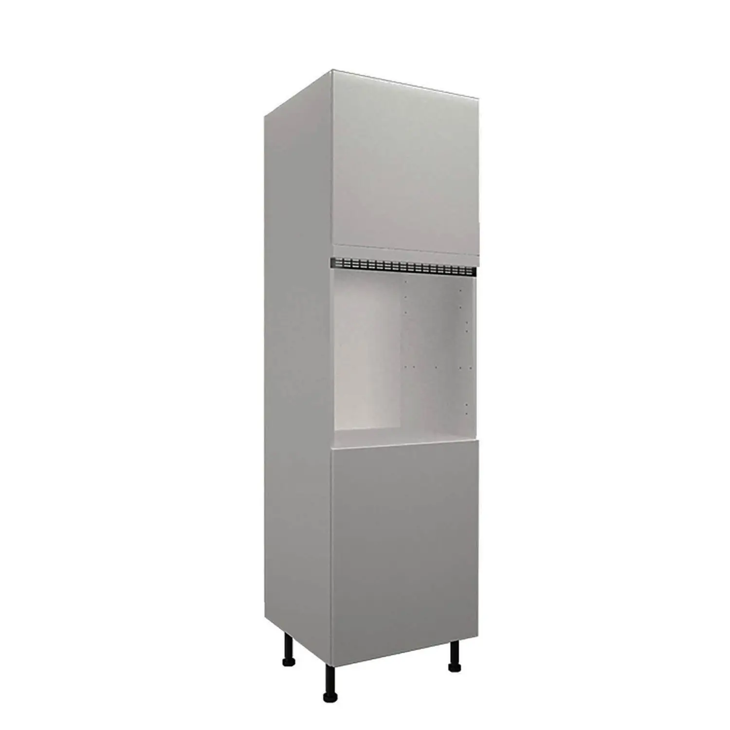 High Gloss Slab Grey Single Oven Tower 3 High Gloss Slab Grey Single Oven Tower
