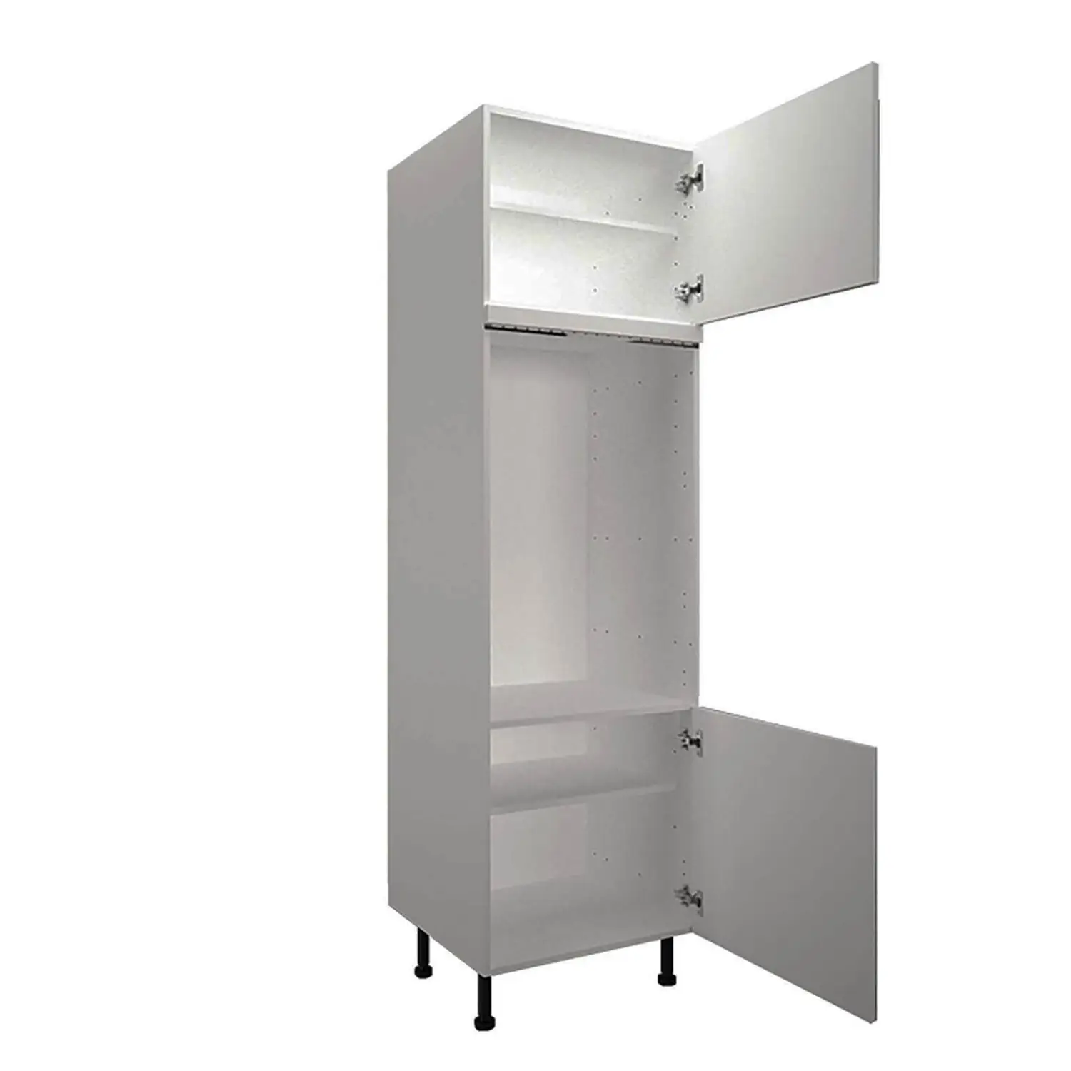 High Gloss Slab Grey Double Oven Tower 4 High Gloss Slab Grey Double Oven Tower - Image 2