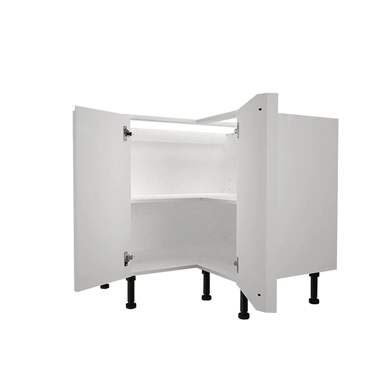 Handleless White Gloss 935mm Corner Base Unit 4 Handleless White Gloss 935mm Corner Base Unit - Image 2