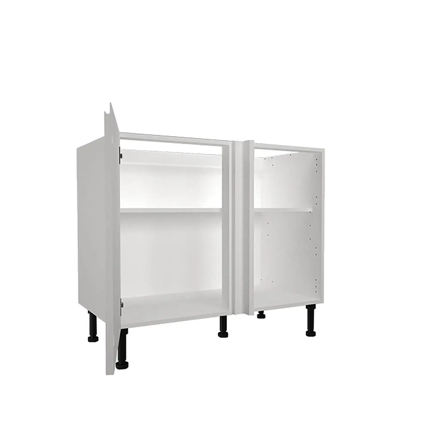 Handleless White Gloss 1000mm Corner Base Unit 4 Handleless White Gloss 1000mm Corner Base Unit - Image 2
