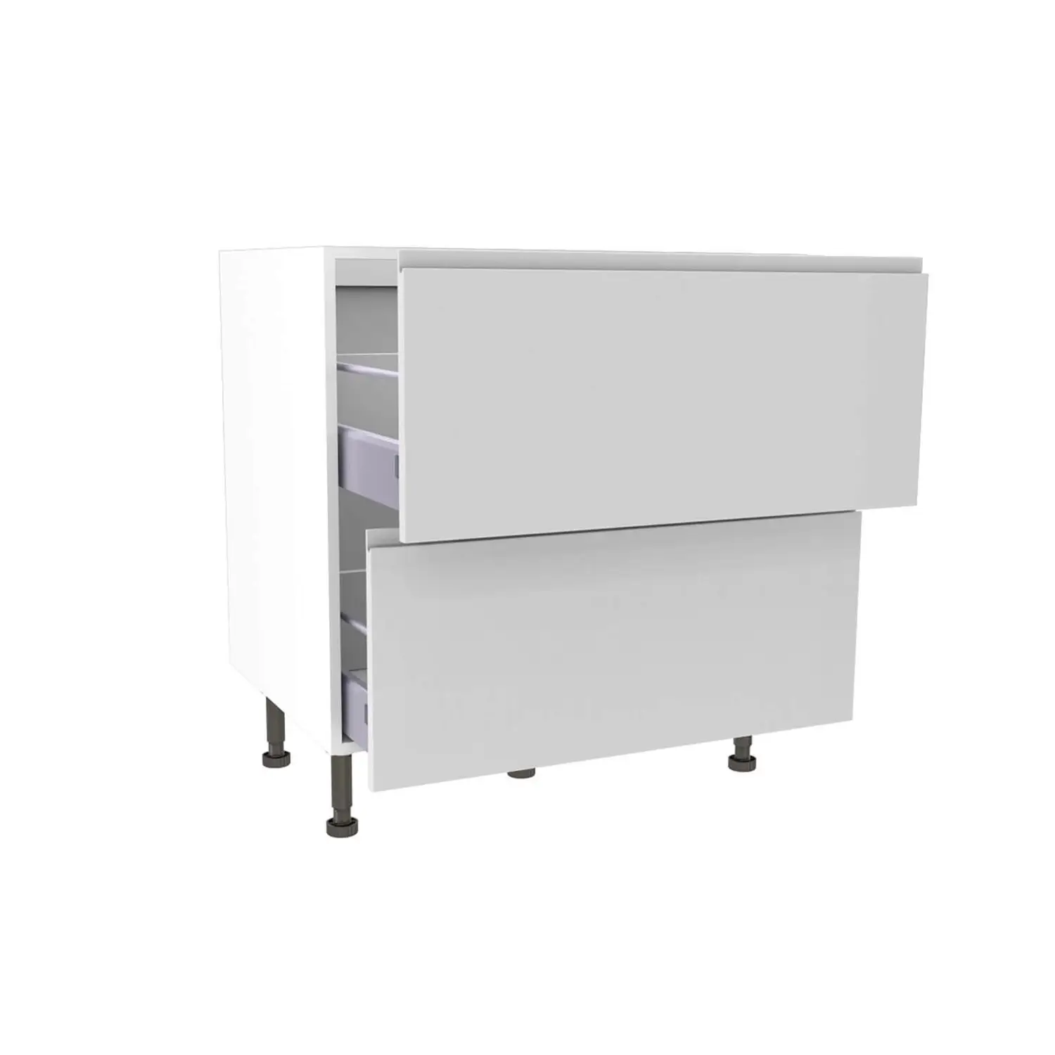 Handleless White Gloss 800mm Pan Drawer Premium Unit 4 Handleless White Gloss 800mm Pan Drawer Premium Unit - Image 2
