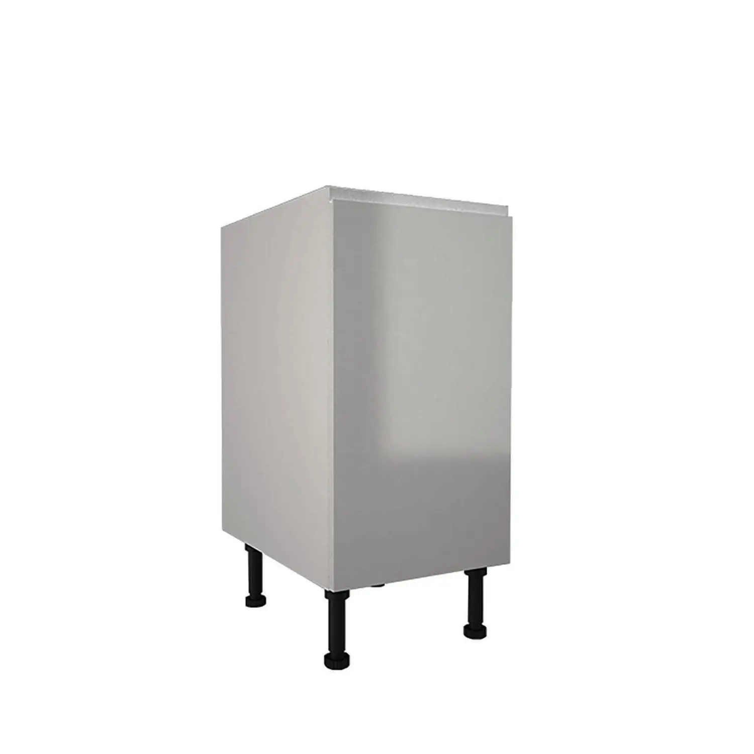 Handleless Grey Gloss 400mm Base Unit 3 Handleless Grey Gloss 400mm Base Unit