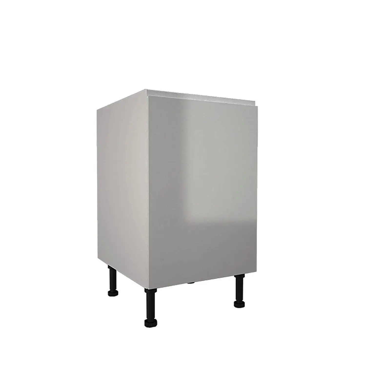 Handleless Grey Gloss 500mm Base Unit 3 Handleless Grey Gloss 500mm Base Unit