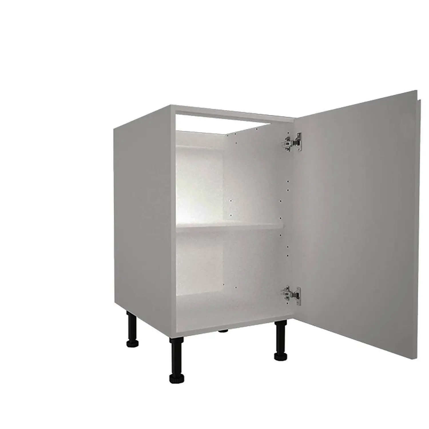 Handleless Grey Gloss 500mm Base Unit 4 Handleless Grey Gloss 500mm Base Unit - Image 2