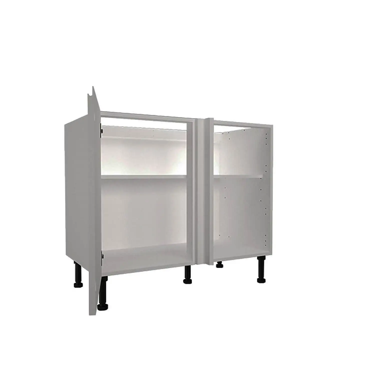 Handleless Grey Gloss 1000mm Corner Base Unit 4 Handleless Grey Gloss 1000mm Corner Base Unit - Image 2