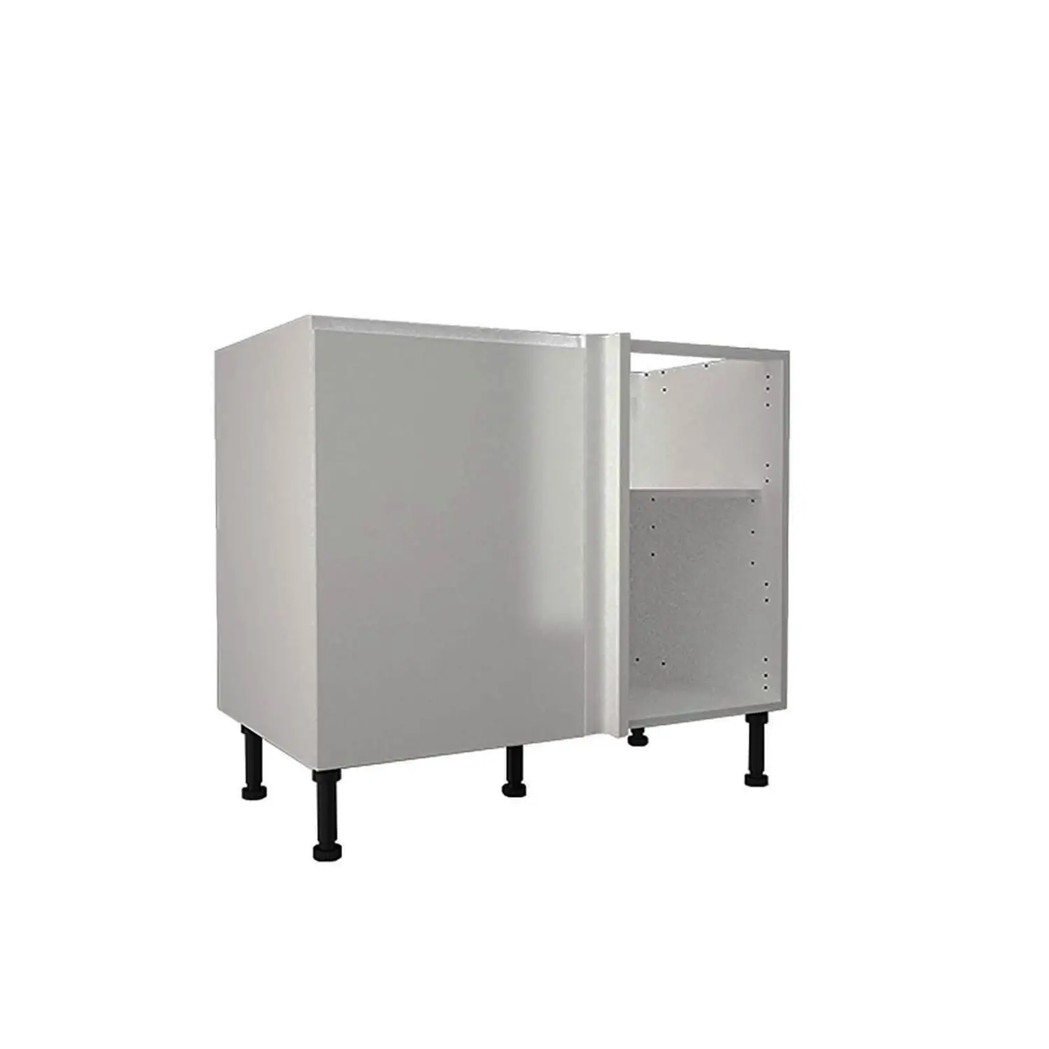Handleless Grey Gloss 1000mm Corner Base Unit 3 Handleless Grey Gloss 1000mm Corner Base Unit