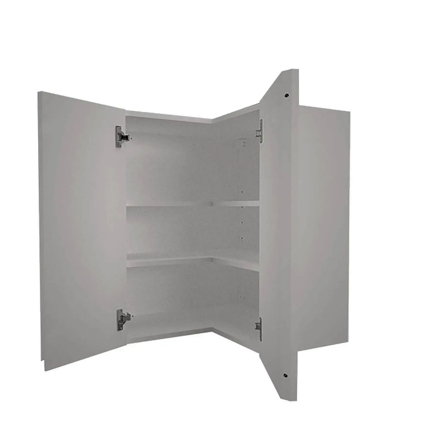 Handleless Grey Gloss 635mm Corner Wall Unit 4 Handleless Grey Gloss 635mm Corner Wall Unit - Image 2