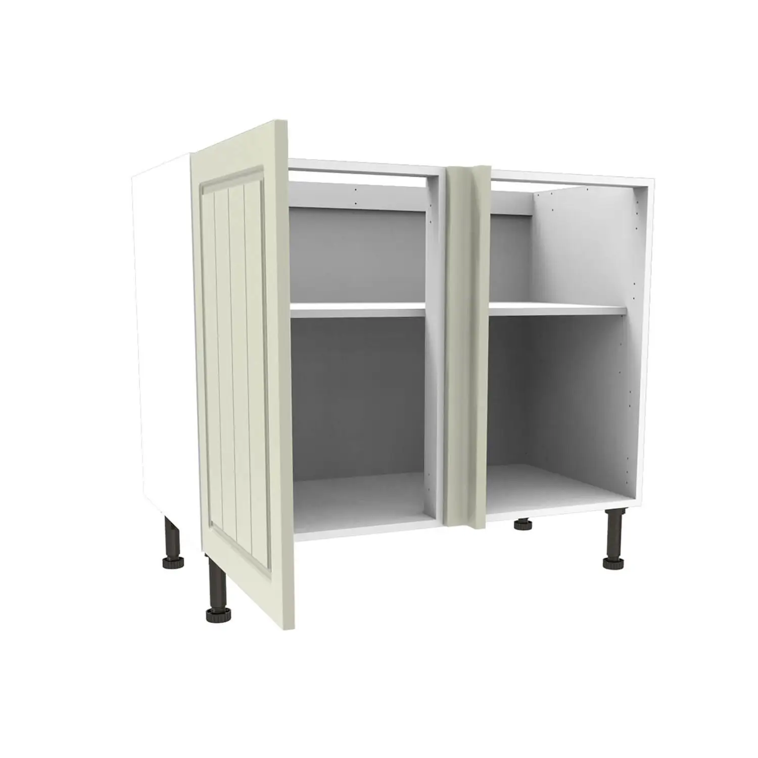 Country Shaker Cream 1000mm Corner Base Unit 4 Country Shaker Cream 1000mm Corner Base Unit - Image 2