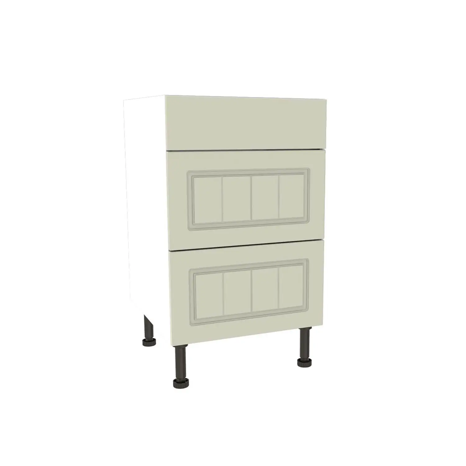 Country Shaker Cream 500mm 3 Drawer Premium Unit 3 Country Shaker Cream 500mm 3 Drawer Premium Unit