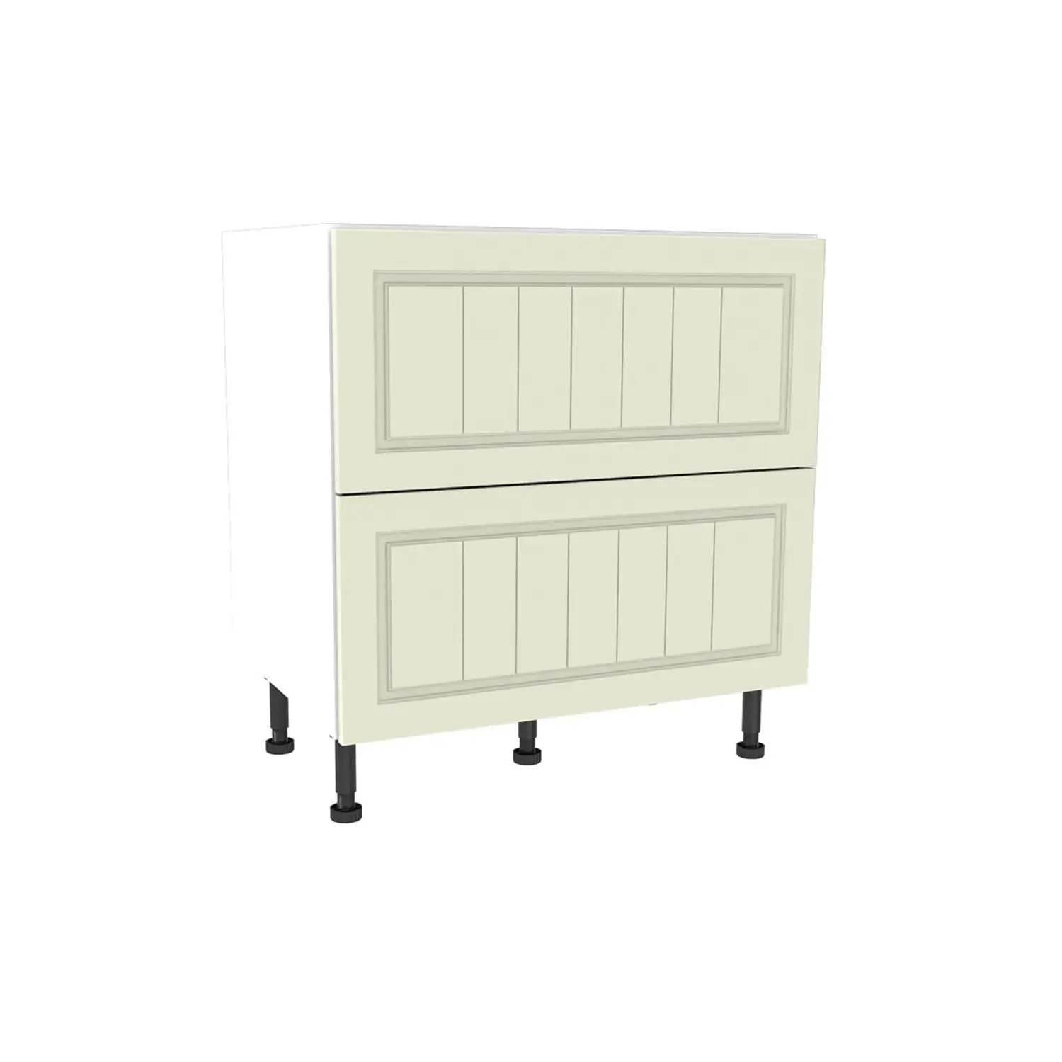 Country Shaker Cream 800mm Pan Drawer Premium Unit 3 Country Shaker Cream 800mm Pan Drawer Premium Unit