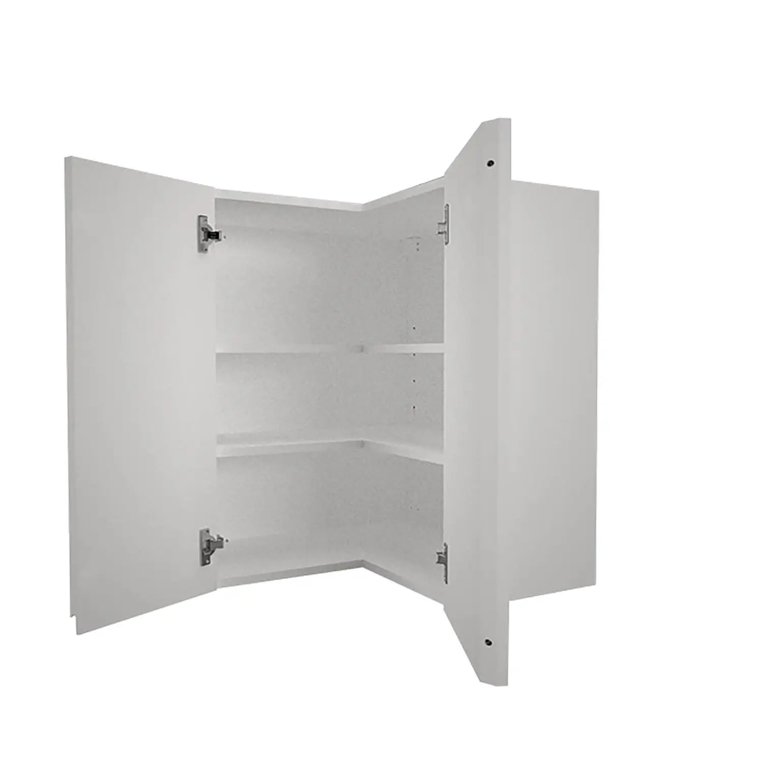 Handleless White Gloss 635mm Corner Wall Unit 4 Handleless White Gloss 635mm Corner Wall Unit - Image 2