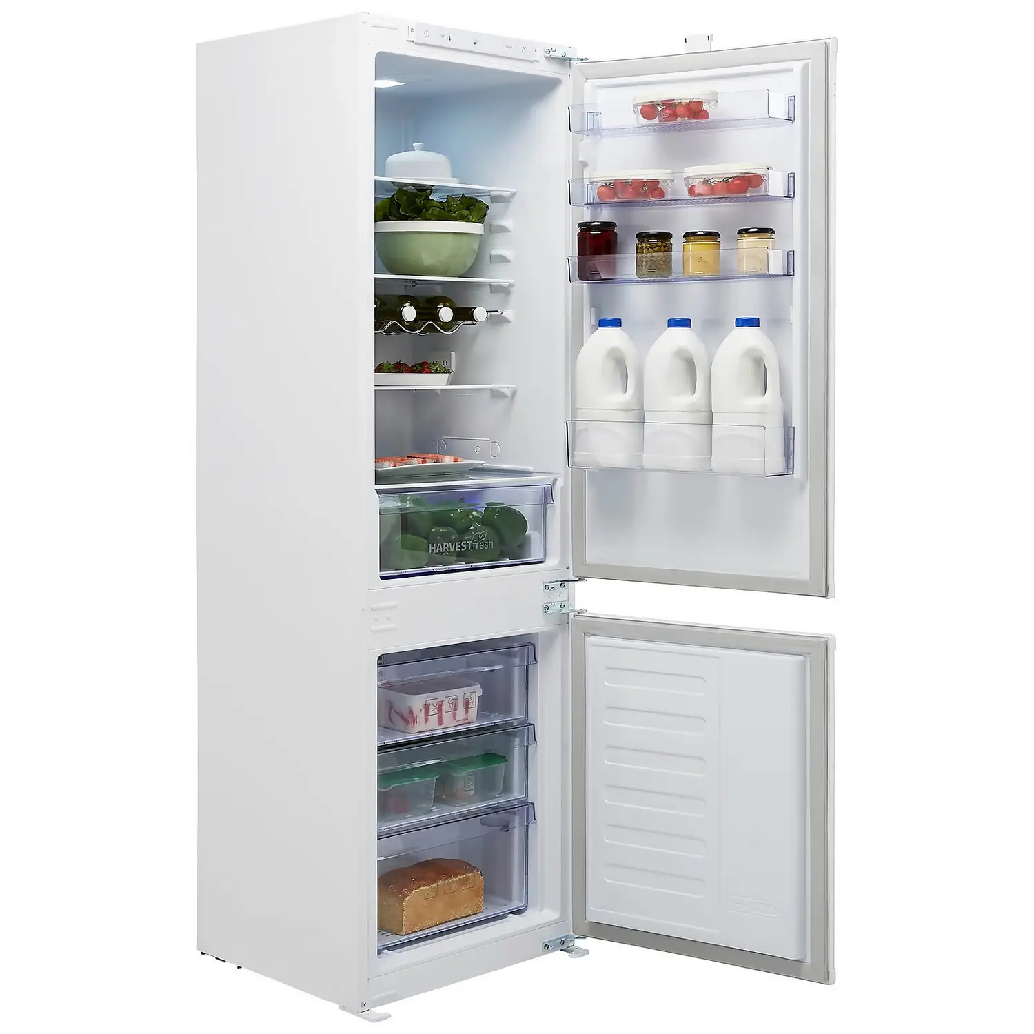 Beko HarvestFresh BCFD3V73 Integrated 70/30 Frost Free Fridge Freezer With Sliding Door Fixing Kit - White 4 Beko HarvestFresh BCFD3V73 Integrated 70/30 Frost Free Fridge Freezer With Sliding Door Fixing Kit - White - Image 2