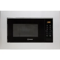 Indesit MWI120GXUK Built In Microwave With Grill - Stainless Steel