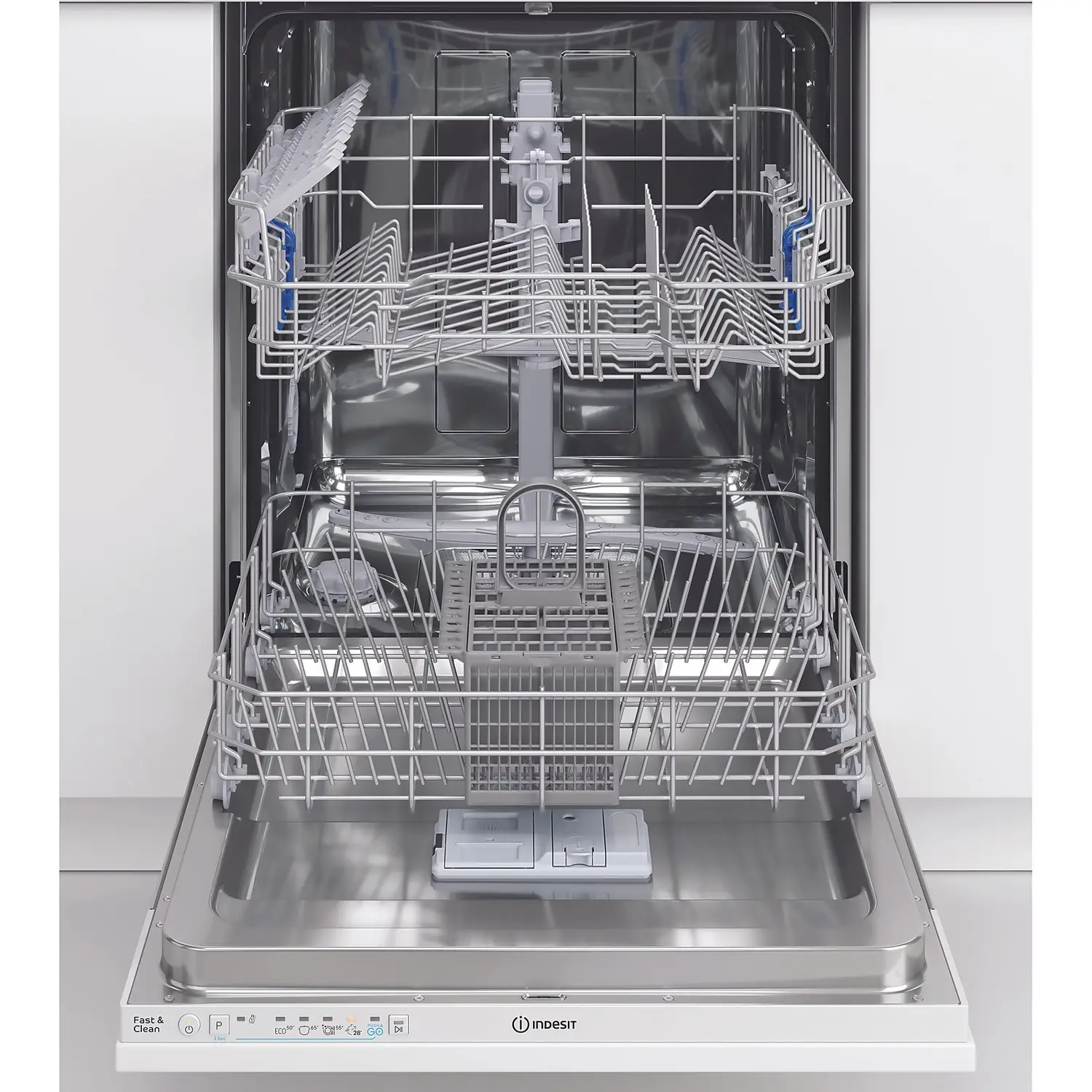 Indesit DIE2B19UK Fully Integrated Standard Dishwasher - White Control Panel With Fixed Door Fixing Kit 5 Indesit DIE2B19UK Fully Integrated Standard Dishwasher - White Control Panel With Fixed Door Fixing Kit - Image 3