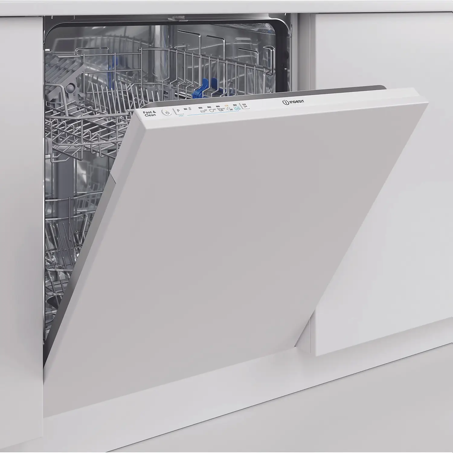 Indesit DIE2B19UK Fully Integrated Standard Dishwasher - White Control Panel With Fixed Door Fixing Kit 4 Indesit DIE2B19UK Fully Integrated Standard Dishwasher - White Control Panel With Fixed Door Fixing Kit - Image 2