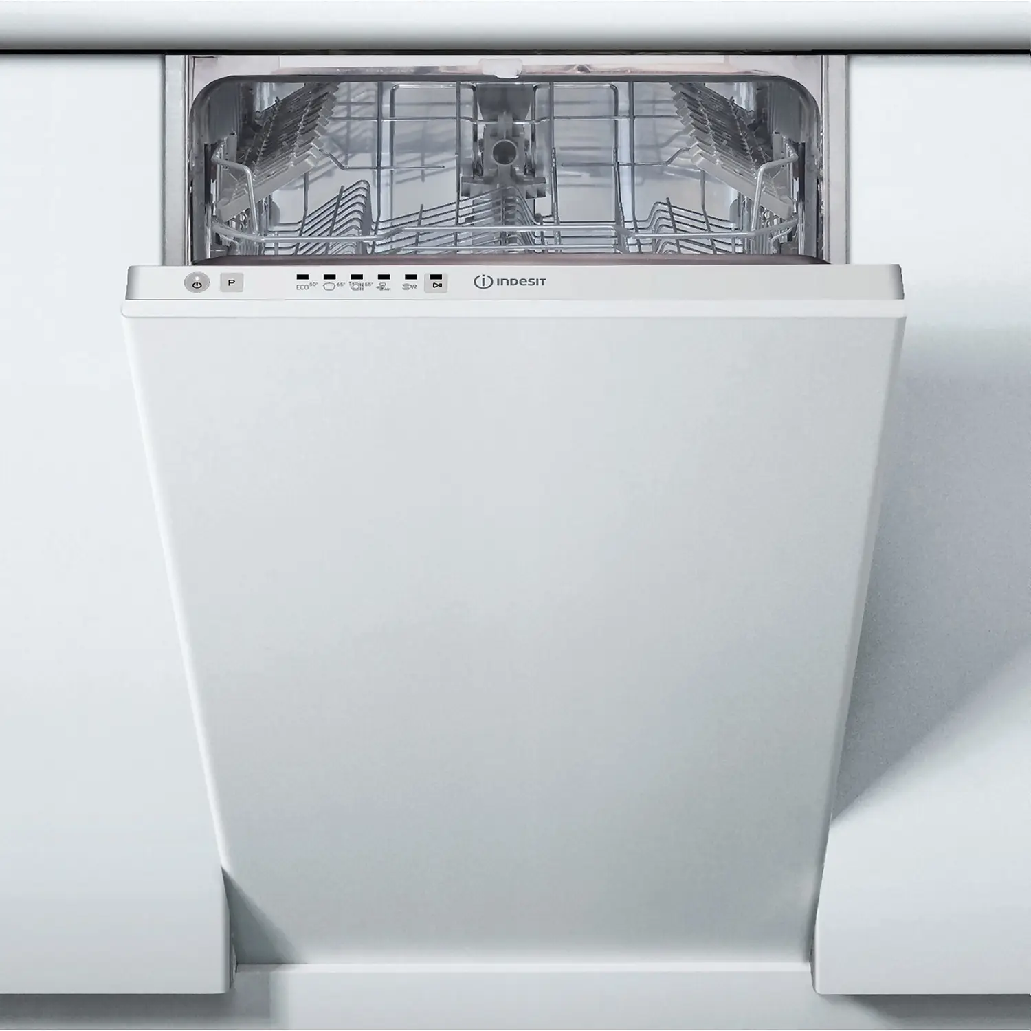 Indesit DSIE2B10UKN Fully Integrated Slimline Dishwasher - White Control Panel 3 Indesit DSIE2B10UKN Fully Integrated Slimline Dishwasher - White Control Panel