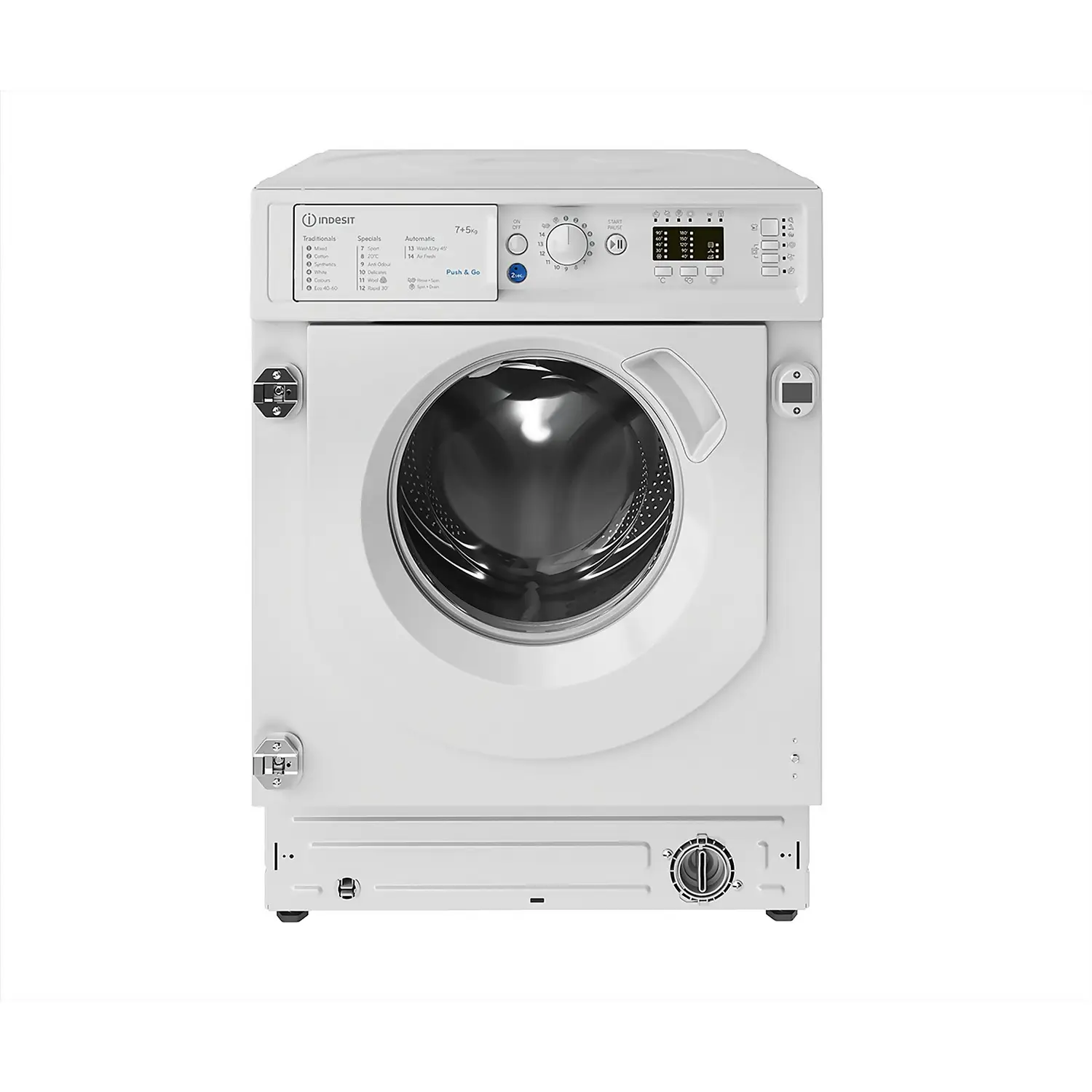 Indesit BIWDIL75125UKN Integrated 7Kg / 5Kg Washer Dryer With 1200 Rpm - White 3 Indesit BIWDIL75125UKN Integrated 7Kg / 5Kg Washer Dryer With 1200 Rpm - White