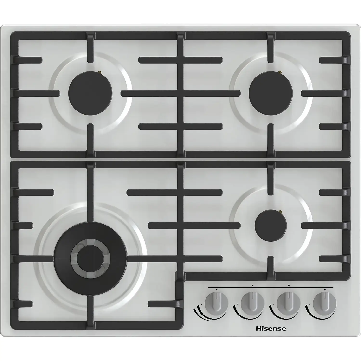 Hisense GM663XB 60cm Gas Hob - Stainless Steel 3 Hisense GM663XB 60cm Gas Hob - Stainless Steel