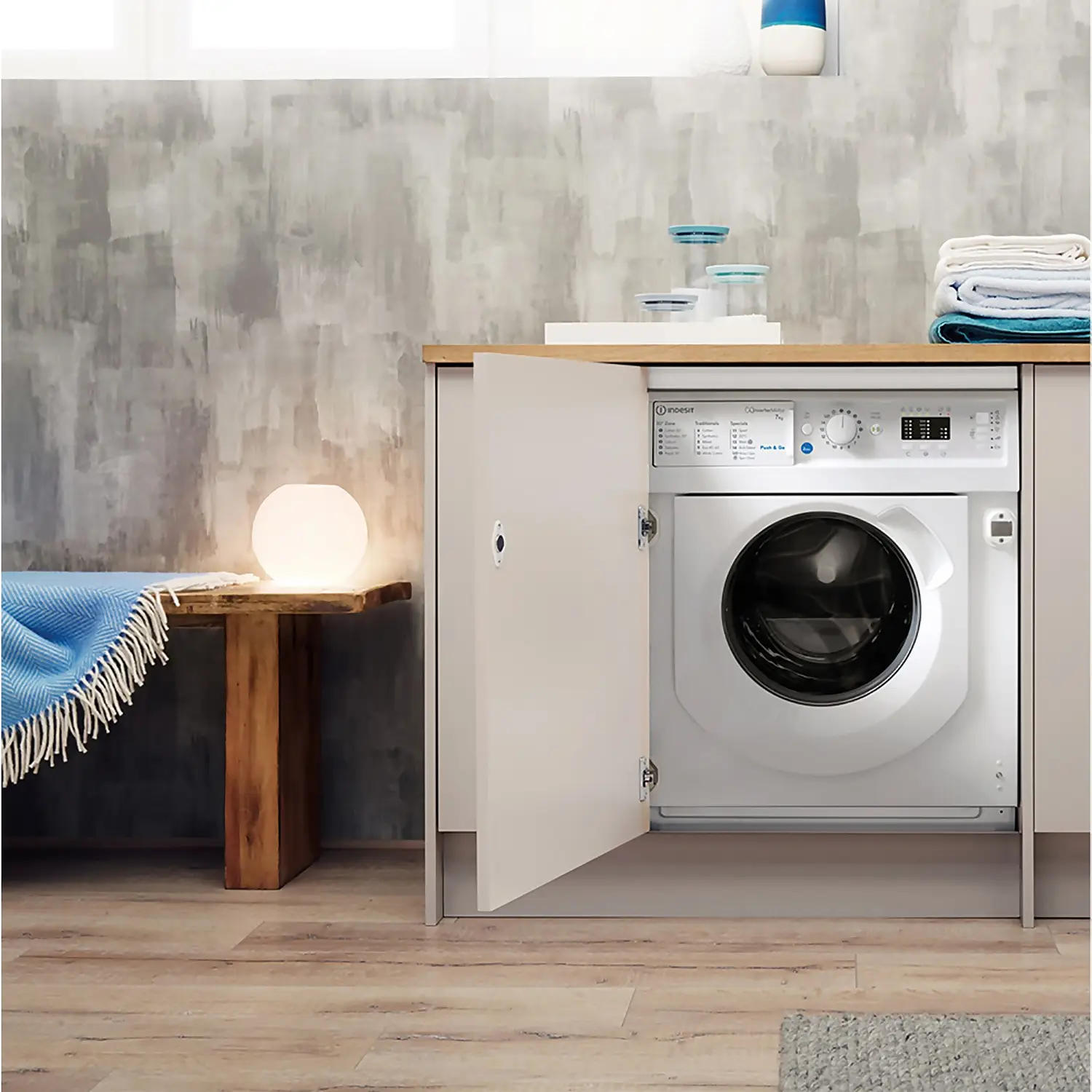 Indesit BIWMIL71252UKN Integrated 7Kg Washing Machine With 1200 Rpm - White 5 Indesit BIWMIL71252UKN Integrated 7Kg Washing Machine With 1200 Rpm - White - Image 3