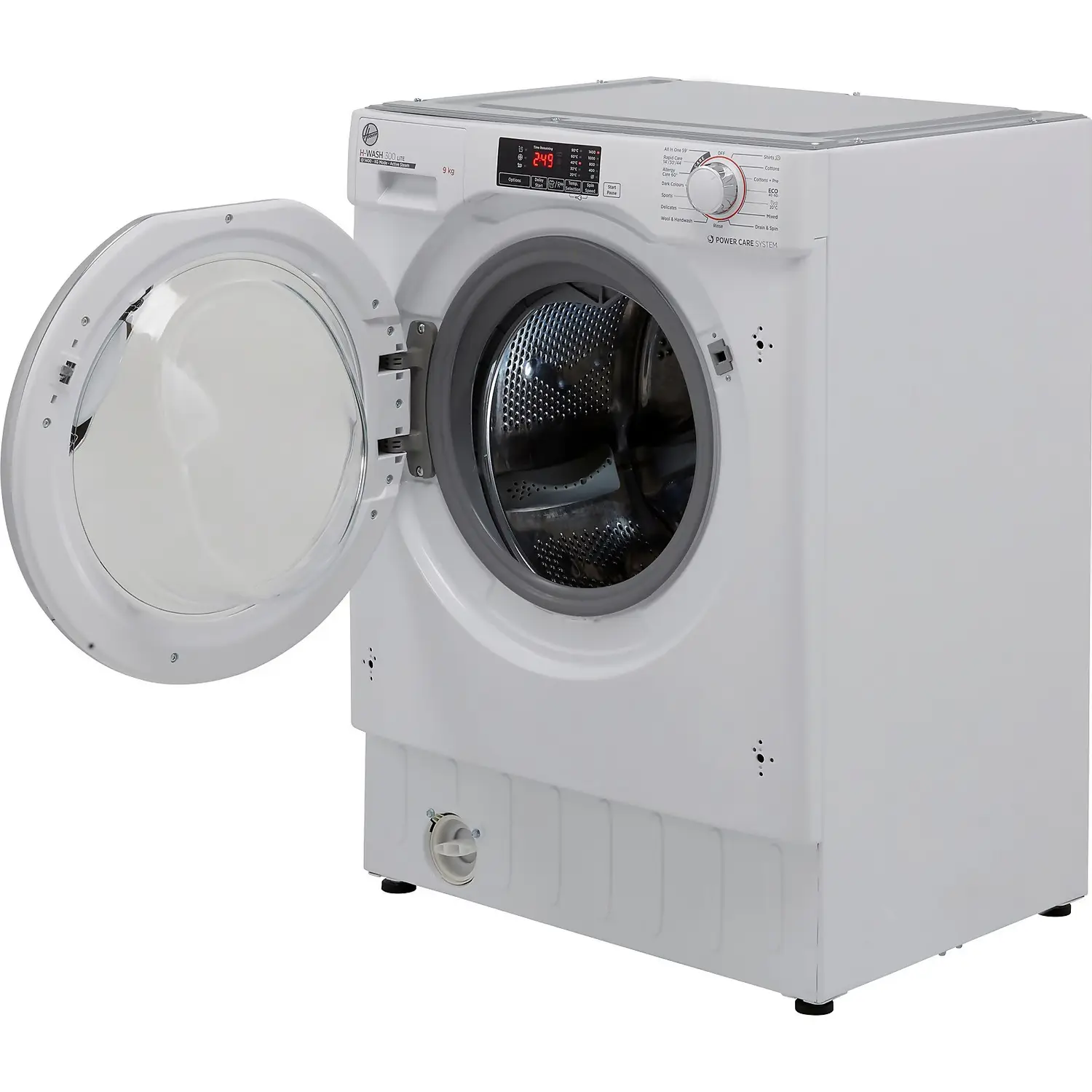 Hoover H-WASH 300 LITE HBWS49D1ACE Integrated 9Kg Washing Machine With 1400 Rpm - White / Chrome 5 Hoover H-WASH 300 LITE HBWS49D1ACE Integrated 9Kg Washing Machine With 1400 Rpm - White / Chrome - Image 3