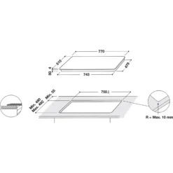 Hotpoint TB3977BBF 77cm Induction Hob - Black -Carron phoenix Sales 13481919 9394914603145818