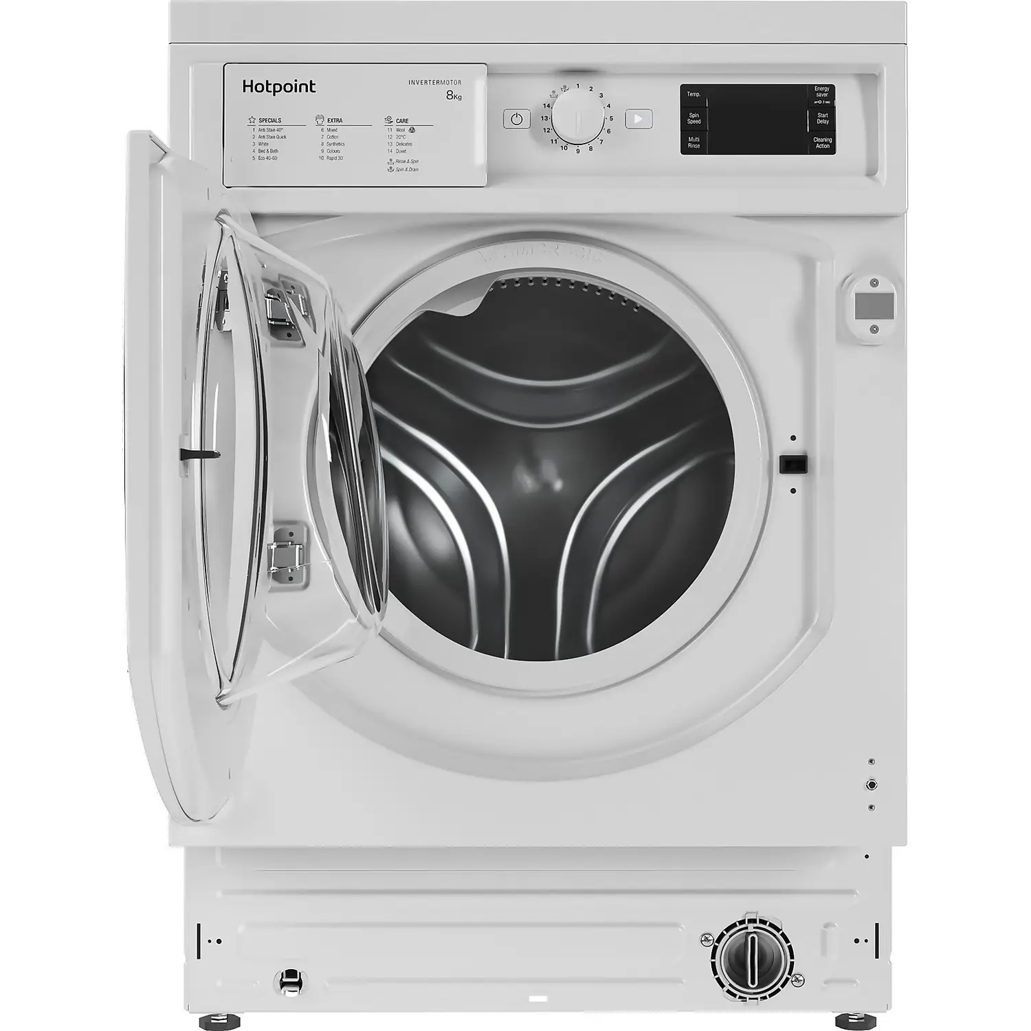 Hotpoint BIWMHG81484UK Integrated 8Kg Washing Machine With 1400 Rpm - White 3 Hotpoint BIWMHG81484UK Integrated 8Kg Washing Machine With 1400 Rpm - White
