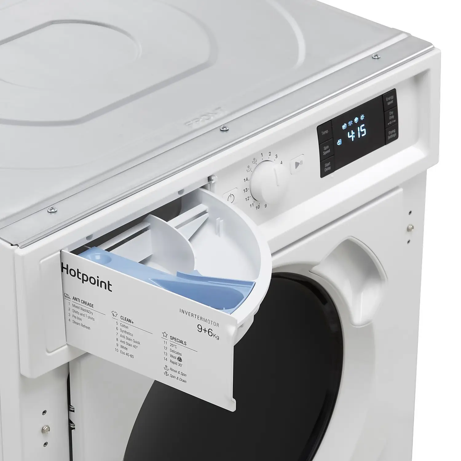 Hotpoint BIWDHG961484UK Integrated 9Kg / 6Kg Washer Dryer With 1400 Rpm - White 6 Hotpoint BIWDHG961484UK Integrated 9Kg / 6Kg Washer Dryer With 1400 Rpm - White - Image 4