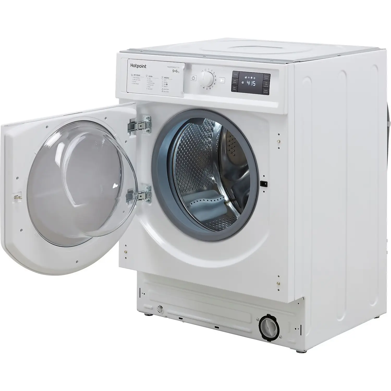 Hotpoint BIWDHG961484UK Integrated 9Kg / 6Kg Washer Dryer With 1400 Rpm - White 4 Hotpoint BIWDHG961484UK Integrated 9Kg / 6Kg Washer Dryer With 1400 Rpm - White - Image 2