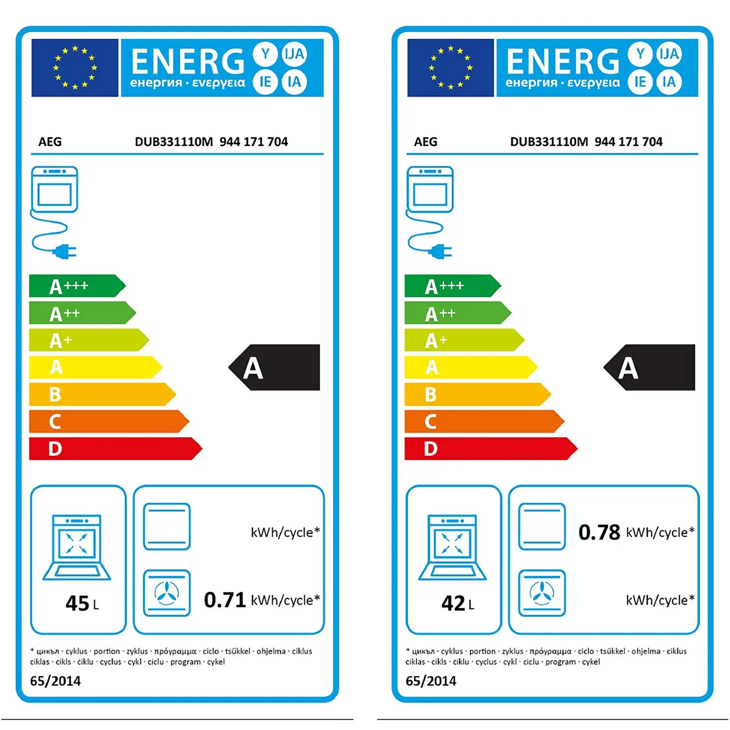 AEG DUB331110M Built Under Electric Double Oven - Stainless Steel 8 AEG DUB331110M Built Under Electric Double Oven - Stainless Steel - Image 6