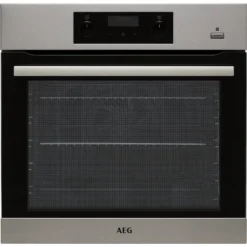 AEG BES355010M Built In Electric Single Oven With Added Steam Function - Stainless Steel