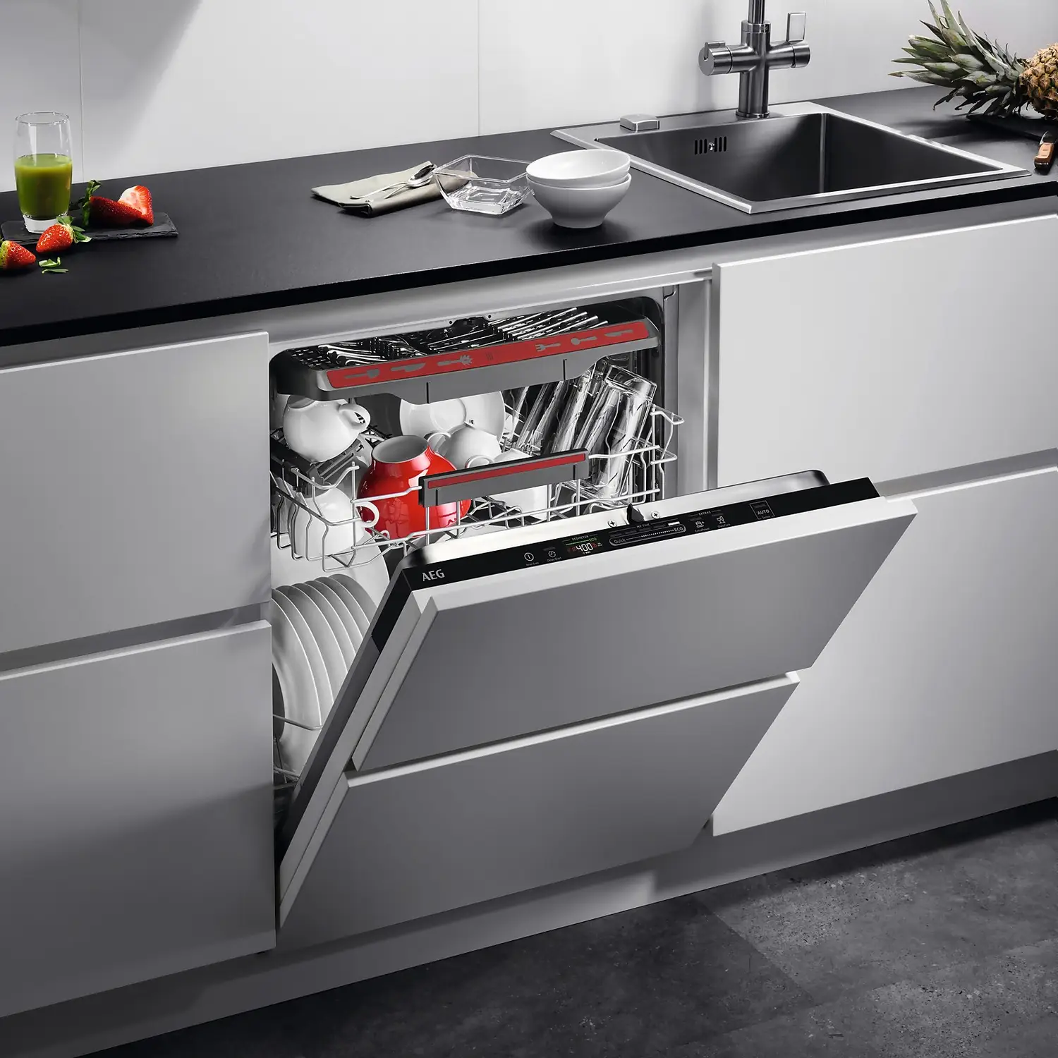 AEG FSS53907Z Fully Integrated Standard Dishwasher - Black Control Panel With Sliding Door Fixing Kit 4 AEG FSS53907Z Fully Integrated Standard Dishwasher - Black Control Panel With Sliding Door Fixing Kit - Image 2