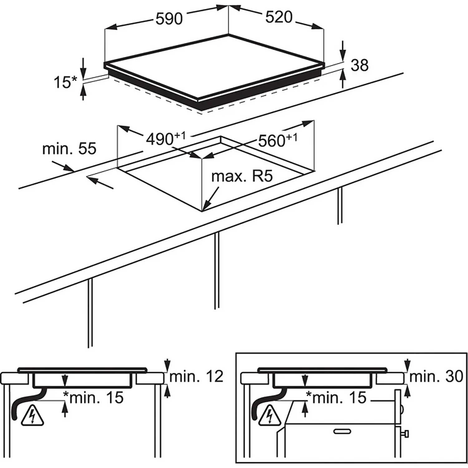 AEG Competence HK624010FB 59cm Ceramic Hob - Black 5 AEG Competence HK624010FB 59cm Ceramic Hob - Black - Image 3