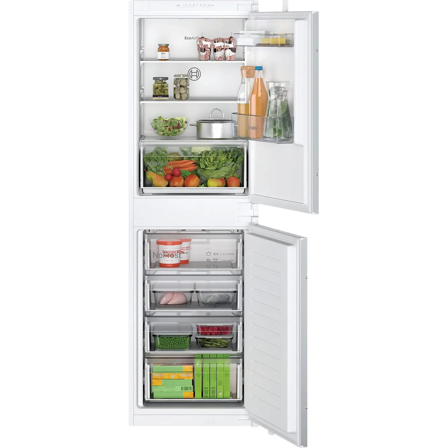 Bosch Serie 2 KIN85NSF0G Integrated 50/50 Frost Free Fridge Freezer With Sliding Door Fixing Kit - White 3 Bosch Serie 2 KIN85NSF0G Integrated 50/50 Frost Free Fridge Freezer With Sliding Door Fixing Kit - White